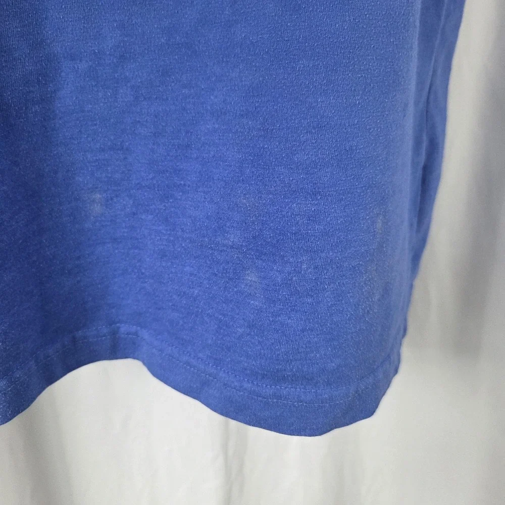 Champion Shirt Mens Small Blue Big Logo Graphic Tagless Tee Top Crewneck - Picture 3 of 8
